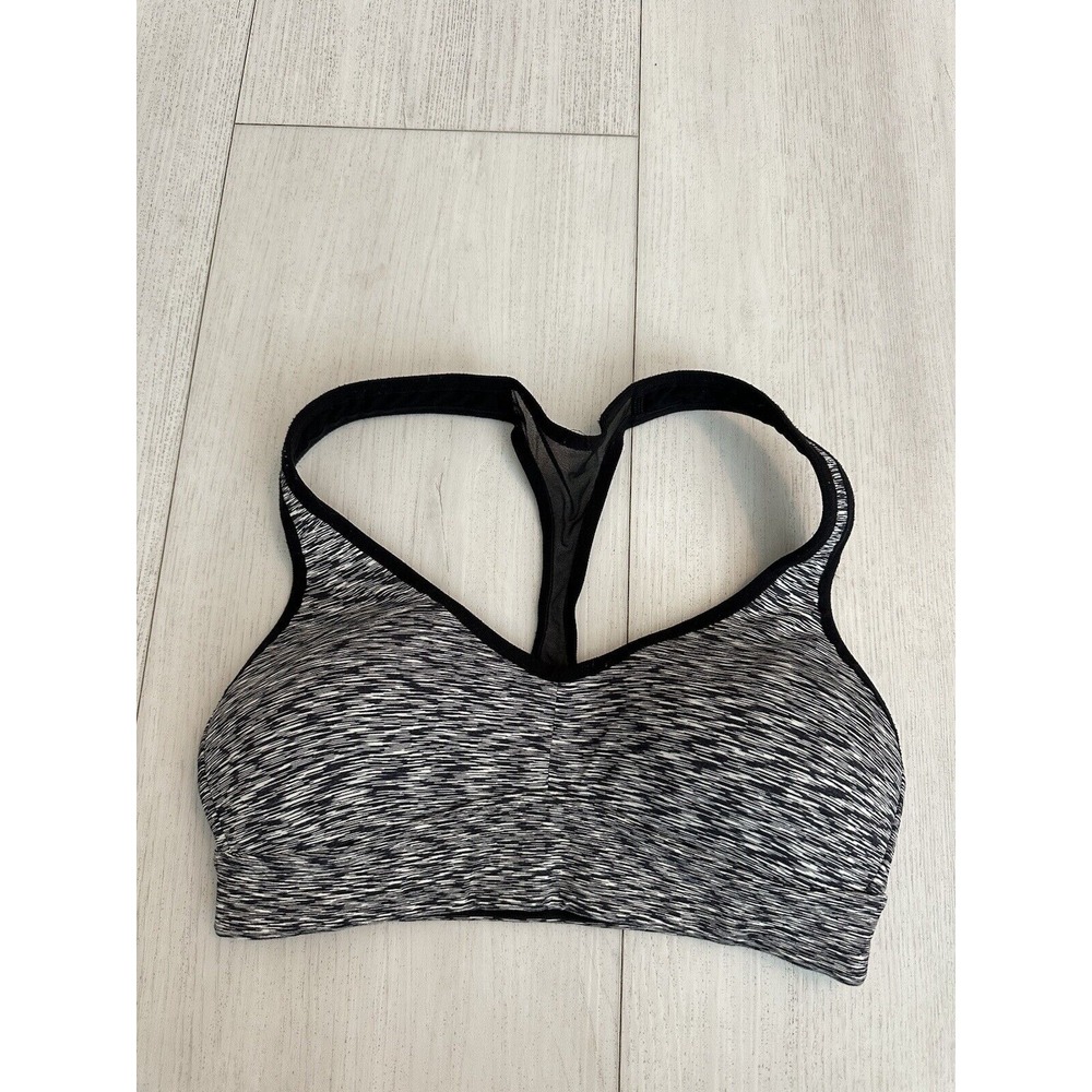 Lululemon Speed Up Sports Bra C/D Cup - Spaced Out Space Dye Black White - Sz‎ 2